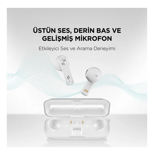 Ttec AirBeat UltraSlim 2KM136B TWS Beyaz Kulak İçi Bluetooth Kulaklık - Görsel 2