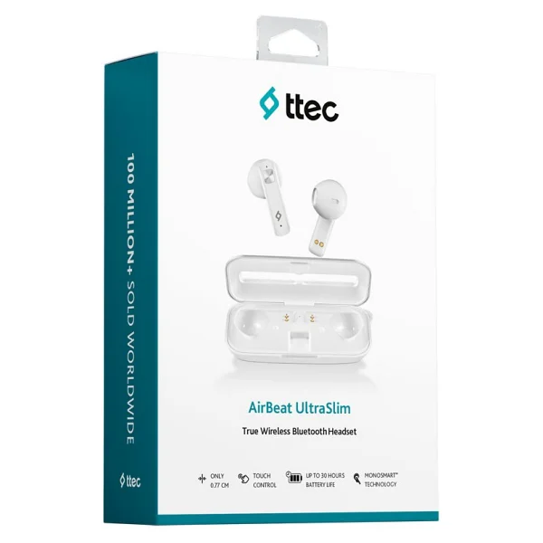 Ttec AirBeat UltraSlim 2KM136B TWS Beyaz Kulak İçi Bluetooth Kulaklık - Görsel 10