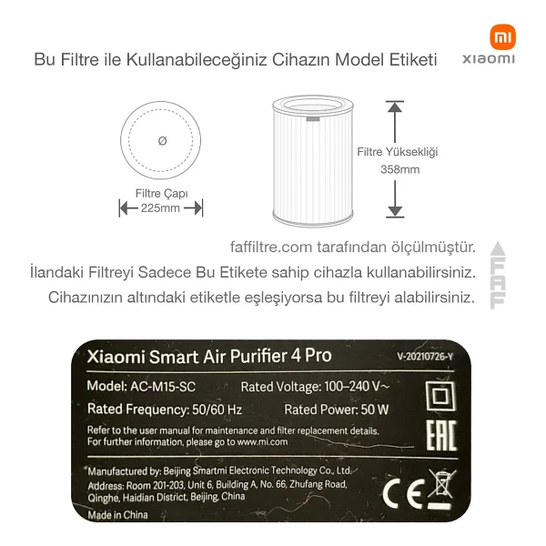 Xiaomi Akıllı Hava Temizleyici 4 Pro Filtre - Görsel 7