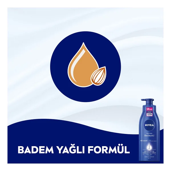 Nıvea Besleyici Vücut Sütü 400 Ml X2 Adet, Kuru Ve Çok Kuru Ciltler,48 Saat Nemlendirici Vücut Losyonu - Görsel 4