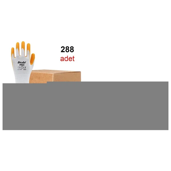 Beybi Pn3 Polyester Örme Nitril İş Eldiveni 12 Çift - Görsel 4