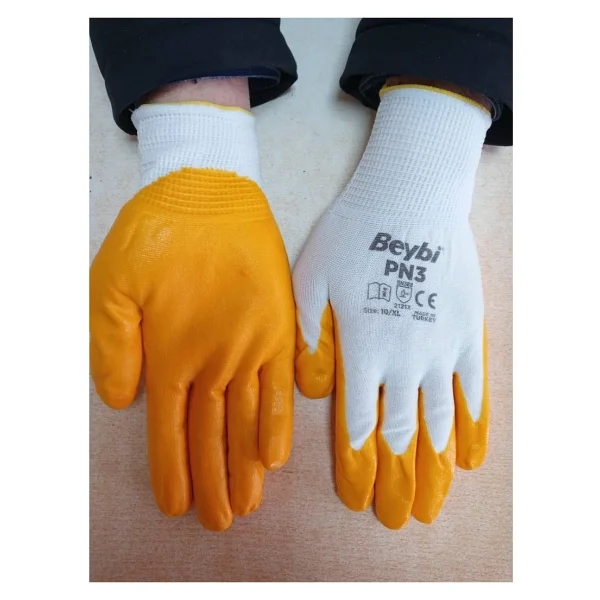 Beybi Pn3 Polyester Örme Nitril İş Eldiveni 12 Çift - Görsel 5