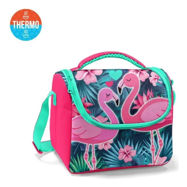 Coral High 11834 Flamingo Desenli Termoslu Beslenme Çantası - Görsel 8