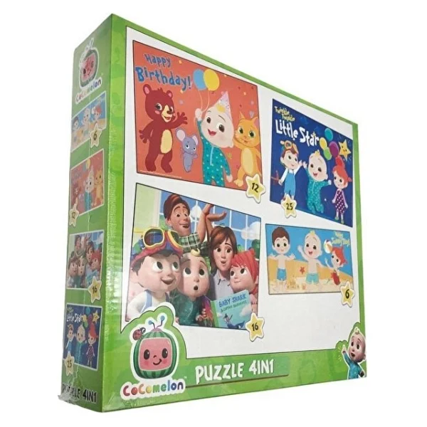 Laço Kids Cocomelon Kutulu Lisanlı 4 Lü Puzzle/Yapboz - Görsel 2
