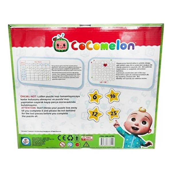 Laço Kids Cocomelon Kutulu Lisanlı 4 Lü Puzzle/Yapboz - Görsel 3
