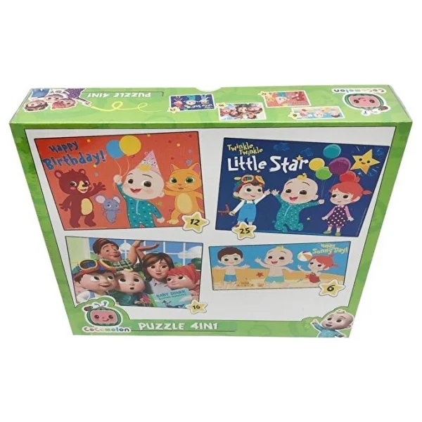Laço Kids Cocomelon Kutulu Lisanlı 4 Lü Puzzle/Yapboz - Görsel 4