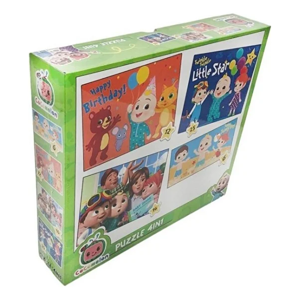 Laço Kids Cocomelon Kutulu Lisanlı 4 Lü Puzzle/Yapboz - Görsel 5