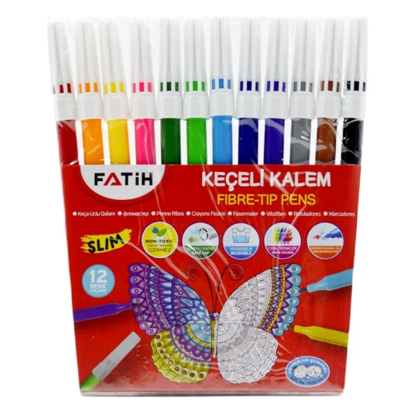 Fatih Slim 12'li Keçeli Kalem Seti - Görsel 5