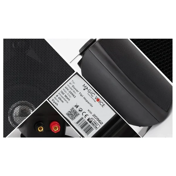 Magicvoice MV-20962 150 W Trafosuz Siyah Hoparlör - Görsel 4