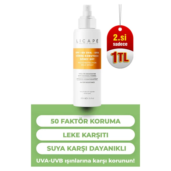Licape Güneş Koruyucu Sprey Süt Spf 50+ 200 Ml - Görsel 7