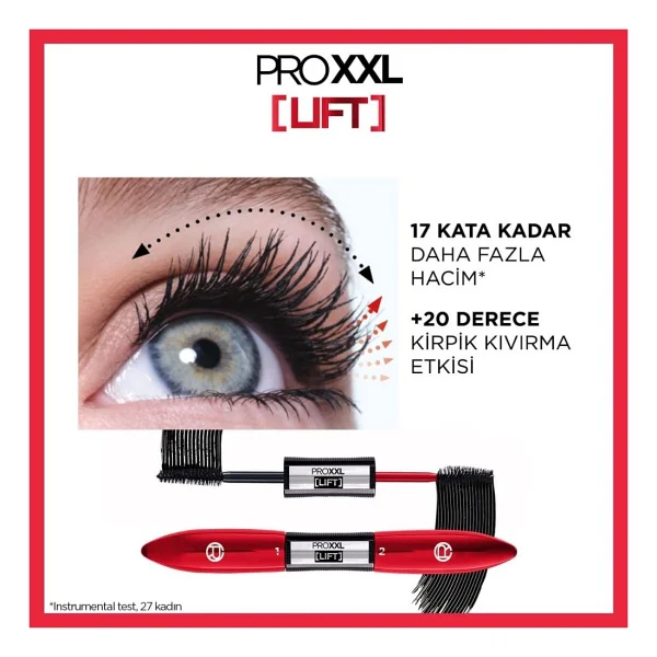 L'oreal Paris Pro XXL Lift Siyah Maskara - Görsel 5