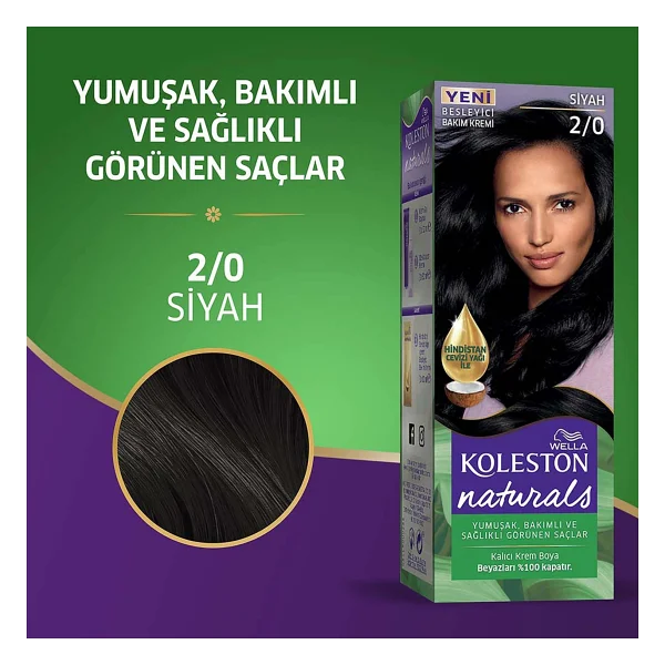 Koleston Naturals 2.0 Siyah Saç Boyası - Görsel 4