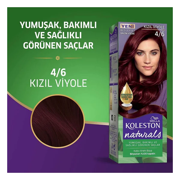 Koleston Naturals 4.6 Kızıl Viyole Saç Boyası - Görsel 2