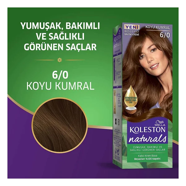 Koleston Naturals 6.0 Koyu Kumral Saç Boyası - Görsel 4