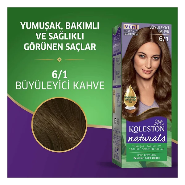 Koleston Naturals 6.1 Büyüleyici Kahve Saç Boyası - Görsel 4