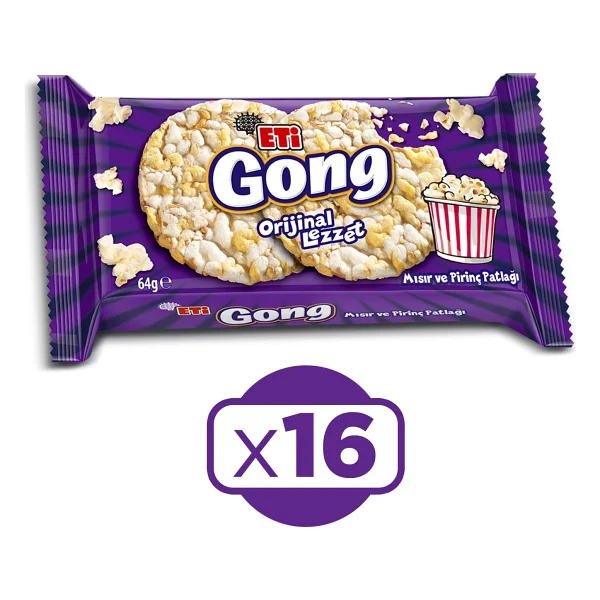 Eti Gong Mısır Ve Pirinç Patlağı 64 Gr 16'lı - Görsel 2