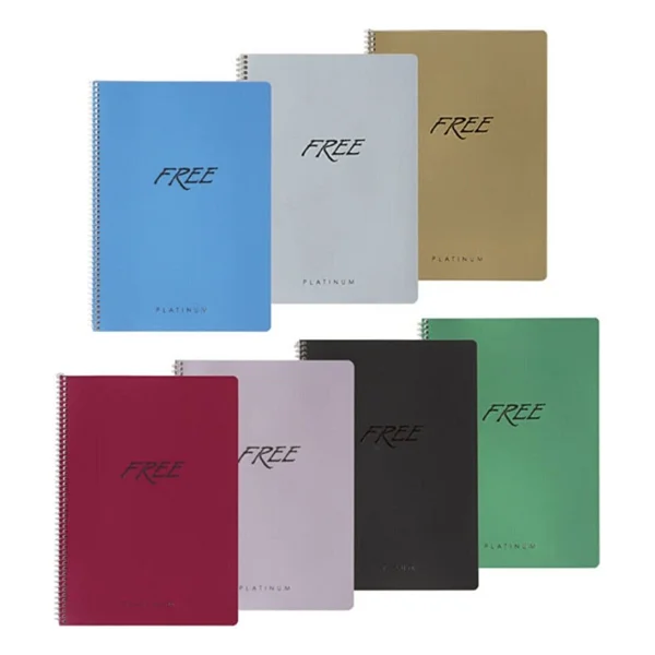 Keskin Color Free Platinum A5 80 Yaprak Kareli Plastik Kapak Spiralli Defter - Görsel 2