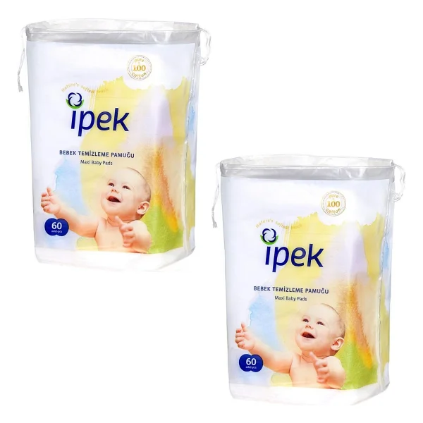 İpek Maxi 60'lı 2 Adet Bebek Temizleme Pamuğu - Görsel 2