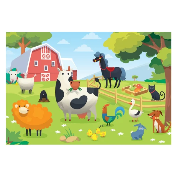 Blue Focus Farm Animals 24 Parça Puzzle Bf307 - Görsel 2