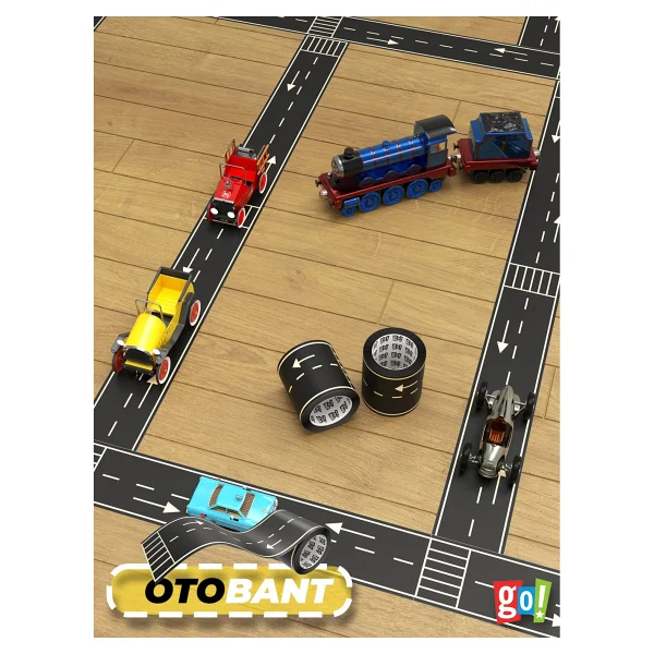 Go Toys Otobant Eğitici Ve Eğlenceli Yol Yapım Bandı - Çocuk Trafik Bantı - Road Tape Oyun Bandı - Görsel 2