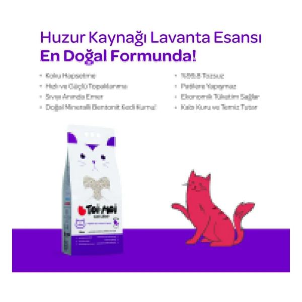 Toi Moi Lavanta Kokulu 10 lt 2'li Bentonit Kedi Kumu - Görsel 6