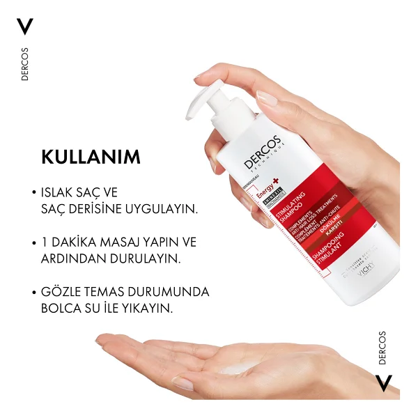 Vichy Dercos Energy+ 400 Ml 2 Adet Saç Dökülmesine Karşı Şampuan - Görsel 6