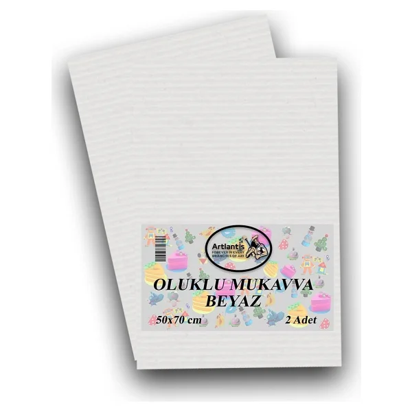 Metalik Mavi Oluklu Mukavva 50x70 2 Adet Artlantis Oluklu Mukavva Metalik Mavi Renkli 50x70 2 Adet - Görsel 7