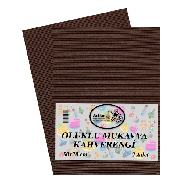 Metalik Mavi Oluklu Mukavva 50x70 2 Adet Artlantis Oluklu Mukavva Metalik Mavi Renkli 50x70 2 Adet - Görsel 3