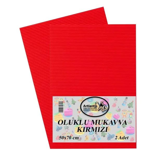 Metalik Mavi Oluklu Mukavva 50x70 2 Adet Artlantis Oluklu Mukavva Metalik Mavi Renkli 50x70 2 Adet - Görsel 4