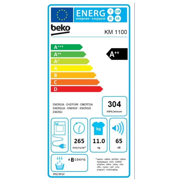 Beko Km 1100 11 Kg Çamaşır Kurutma Makinesi - Görsel 7