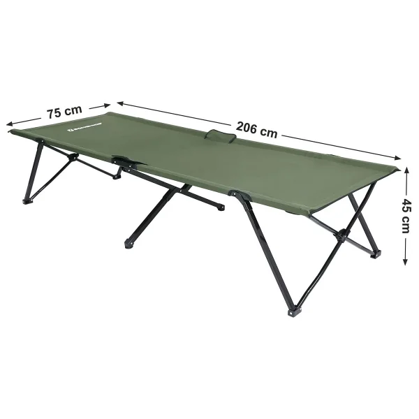 Songmics Üniseks Yetişkin Kamp Yatağı, Kamp Yatağı, TÜV Rheinland tarafından test edilmiştir, maksimum statik yük kapasitesi 260 kg, 206 x 45 x 75 cm GCB25J, yeşil, 205 x 75 x 46 cm - Görsel 2