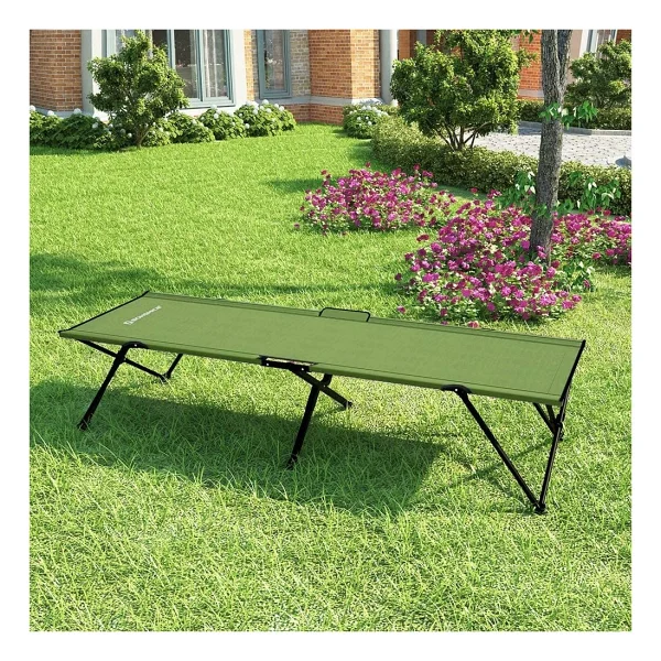 Songmics Üniseks Yetişkin Kamp Yatağı, Kamp Yatağı, TÜV Rheinland tarafından test edilmiştir, maksimum statik yük kapasitesi 260 kg, 206 x 45 x 75 cm GCB25J, yeşil, 205 x 75 x 46 cm - Görsel 3
