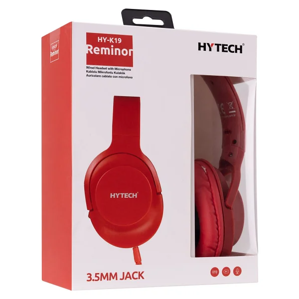 Hytech Hy-K19 Reminör Kırmızı Mikrofonlu Kulaklık - Görsel 9