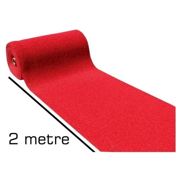 Colourmat Kaydırmaz Kaymaz Yolluk Karmaşık Halı Kıvırcık Paspas 1m X 15m (Kırmızı) - Görsel 4