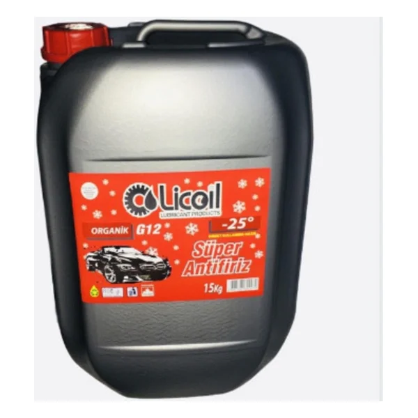 Licoil G12 Organik -25 Derece 15 lt Kırmızı Antifriz - Görsel 2