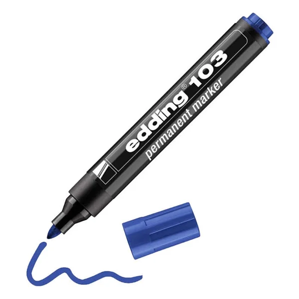 Edding 103 Mavi Permanent Marker Kalem - Görsel 8