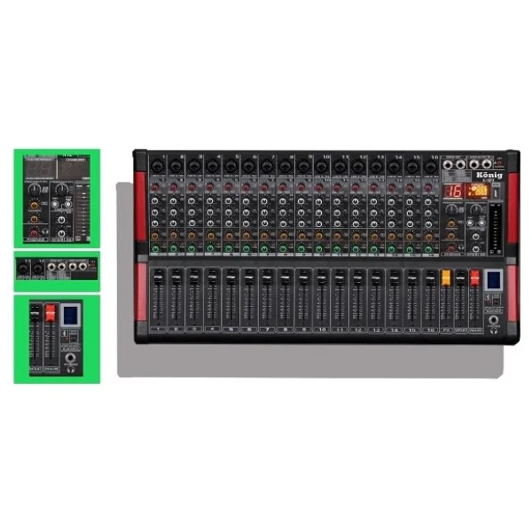 König K-16fx 16 Kanal Mikser - Görsel 2