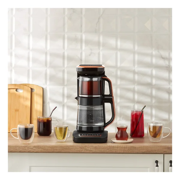 Karaca Çaysever Robotea Pro 4in1 2500 W Black Copper Konuşan Cam Çay Makinesi - Görsel 10