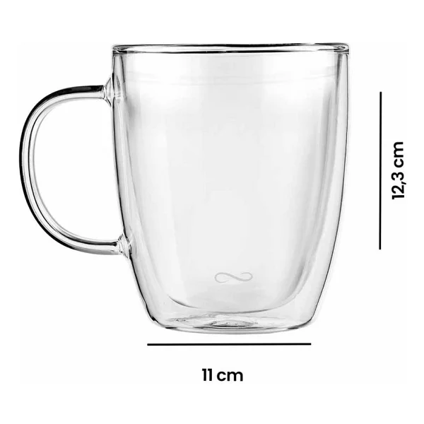 Nuo Enjoy Life Çift Camlı 350 Ml Cappucino Bardağı - Görsel 3