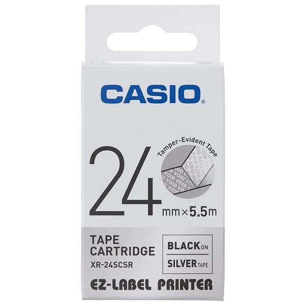 Casio Xr-24scsr Silver Dağılan Güvenlik Etiketi Silver (Gümüş) Zemin Üzerine Voıd Baskı - Görsel 2