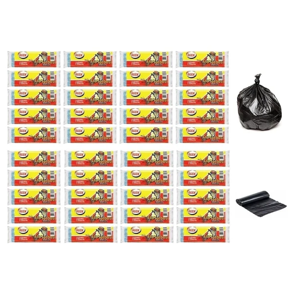 Ögem Büyük Boy Çöp Torbası 65x80 Cm 10 Lu Rulo X 40 Paket = 400 Adet Siyah - Görsel 2