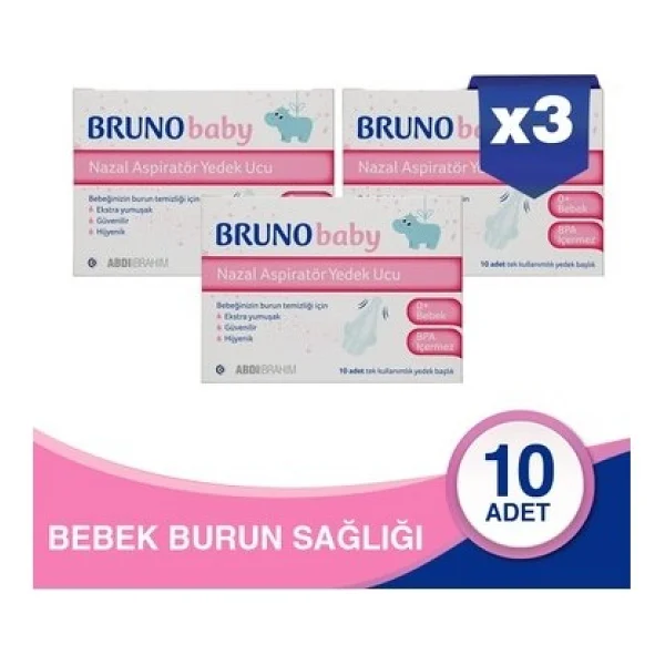 Bruno Baby 10'lu 3 Paket Nazal Aspiratör Yedek Uç - Görsel 2