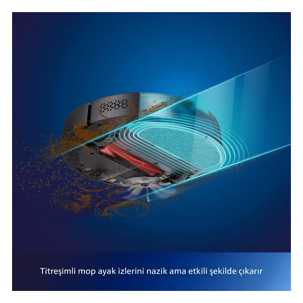 Philips Homerun 7000 Serisi Aqua Xu7000/01 Siyah Gold Akıllı Robot Süpürge - Görsel 8