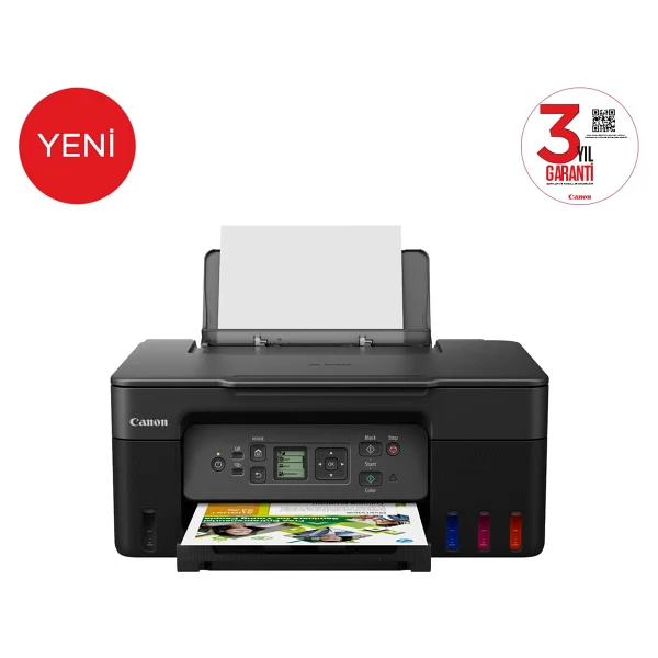 Canon Pixma G3470 Siyah Wi-Fi + Tarayıcı + Fotokopi Çok Fonksiyonlu Tanklı Mürekkep Püskürtmeli Yazıcı - Görsel 2