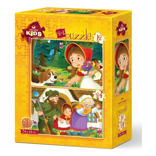 Art Puzzle Kırmızı Pelerinli Kız 12 + 24 Parça 5550 - Görsel 4
