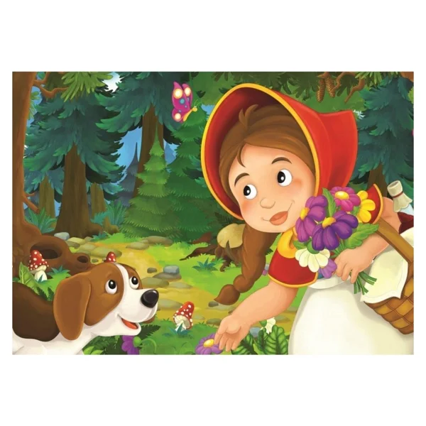 Art Puzzle Kırmızı Pelerinli Kız 12 + 24 Parça 5550 - Görsel 3