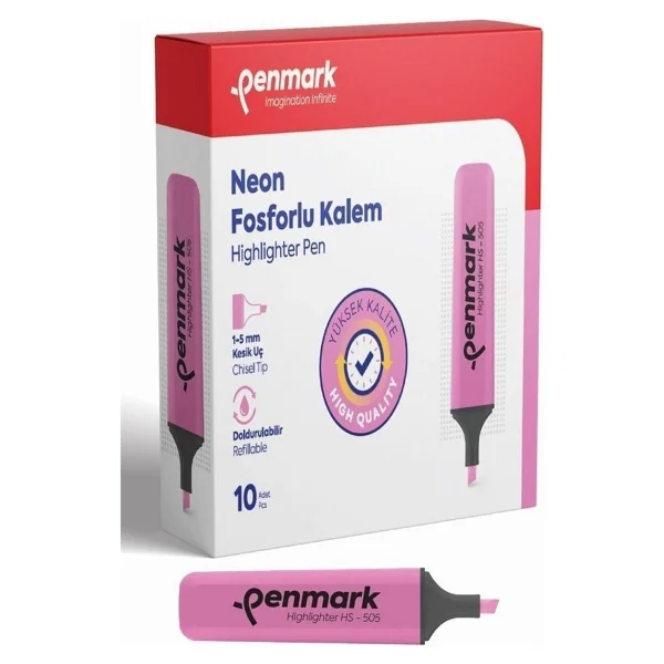Penmark Neon 10'lu Fosforlu Kalem - Görsel 2