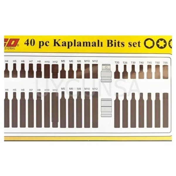 Rico 005-Kk0005 40 Parça Kaplamalı Power Bits Uç Seti - Görsel 3