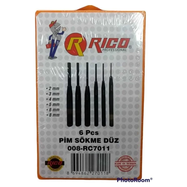 Rico 6 Parça Pim Sökme Düz Pim Çıkarma Seti Takımı - Görsel 2