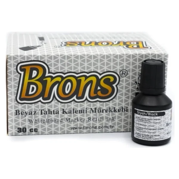Brons Tahta Kalem Mürekkebi 30cc 6'lı Set Siyah Renk - Görsel 2